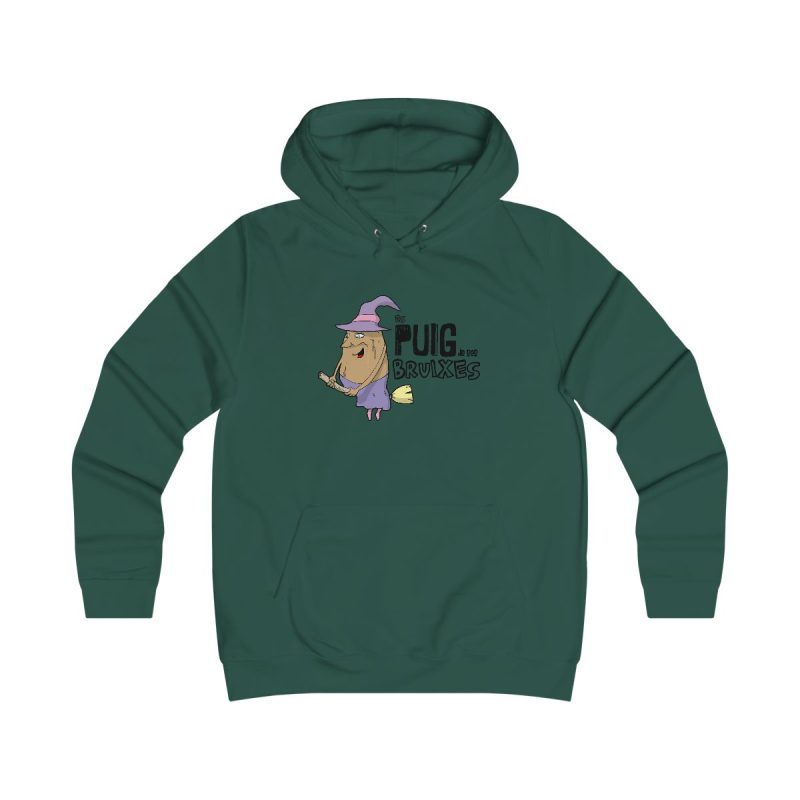 Sudadera universitaria mujer - Verde botella - Camiseta Puig de ses Bruixes