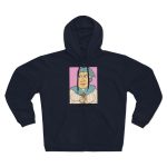 Sudadera capucha con cremallera premium - Azul marino - Esclata-sang
