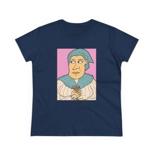 Camiseta mujer algodon medio - Azul marino - Esclata-sang