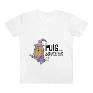 Camiseta hombre cuello de pico Presenter - Blanco - Camiseta Puig de ses Bruixes