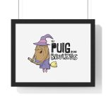 Poster enmarcado horizontal - Negro - Camiseta Puig de ses Bruixes