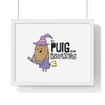Poster enmarcado horizontal - Blanco - Camiseta Puig de ses Bruixes