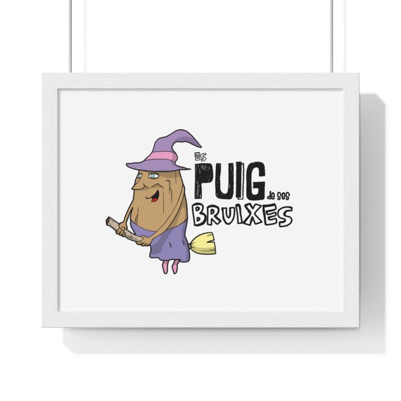 Poster enmarcado horizontal - Blanco - Camiseta Puig de ses Bruixes