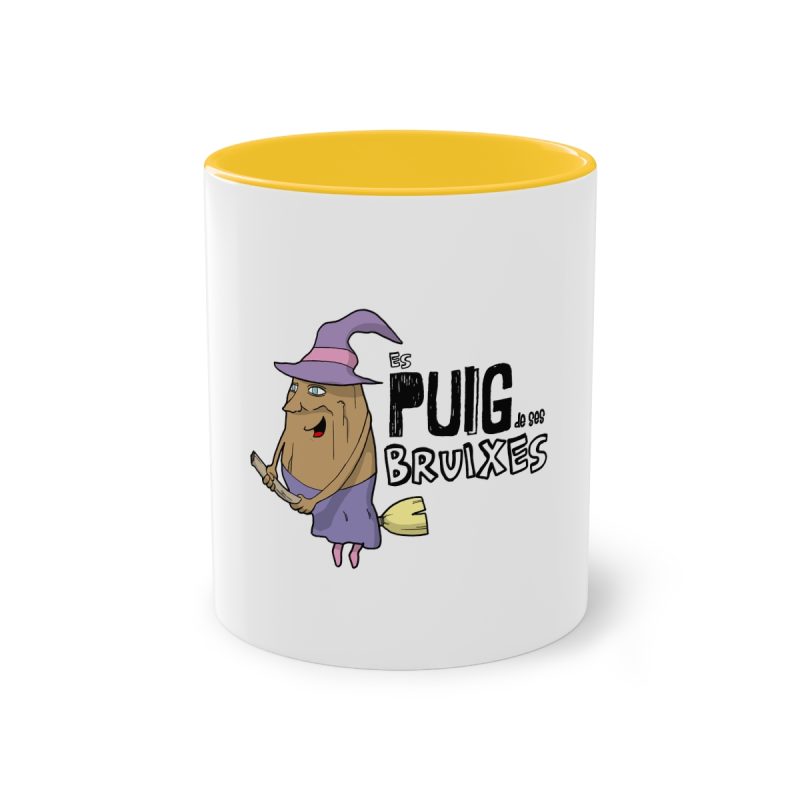 Taza bicolor - Amarillo dorado - Camiseta Puig de ses Bruixes