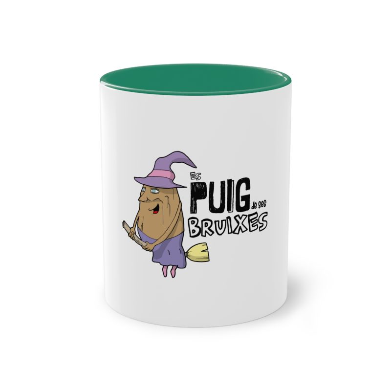 Taza bicolor - Verde oscuro - Camiseta Puig de ses Bruixes