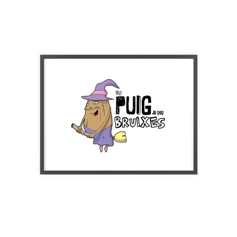 Poster con marco de madera - Marco negro - Camiseta Puig de ses Bruixes Poster con marco de madera - Marco negro - Camiseta Puig de ses Bruixes