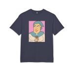 Camiseta oversize gruesa - Azul marino - Esclata-sang