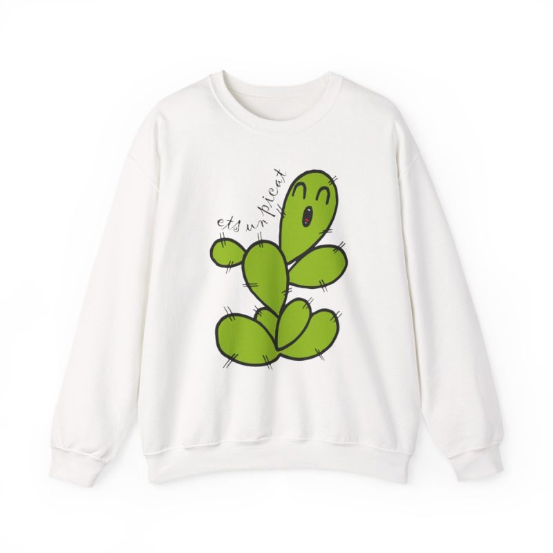 Sudadera cuello redondo - Blanco - Camiseta «Ets un picat» – Figuera de moro