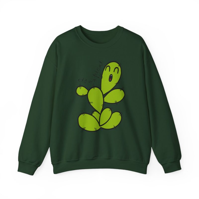 Sudadera cuello redondo - Verde bosque - Camiseta «Ets un picat» – Figuera de moro