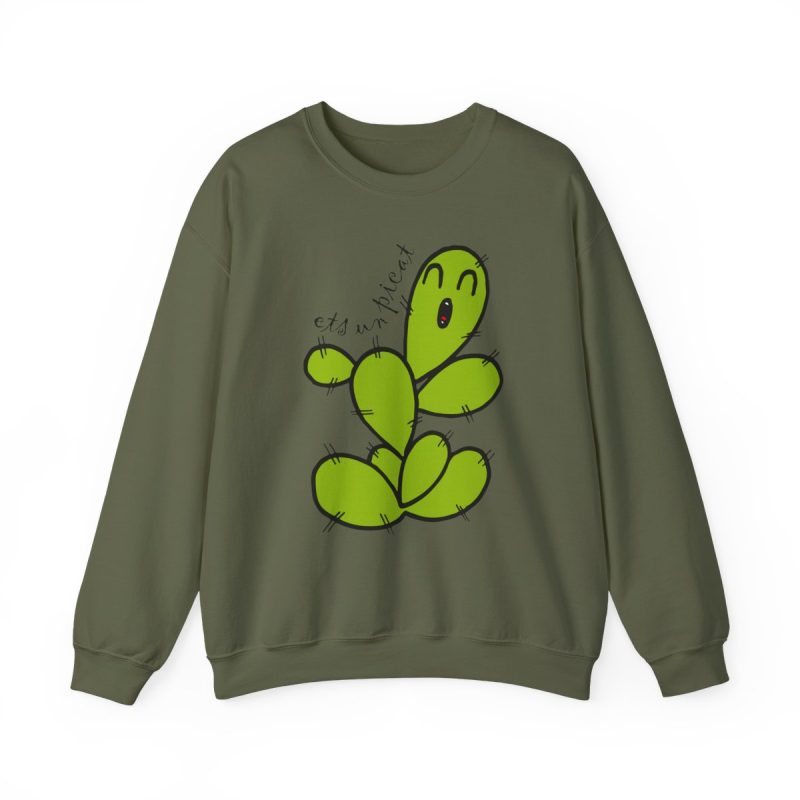 Sudadera cuello redondo - Verde militar - Camiseta «Ets un picat» – Figuera de moro