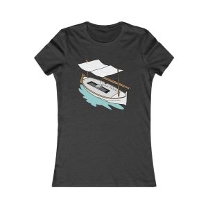 Camiseta mujer Favorite - Gris antracita jaspeado - Llaüt il·lustrat