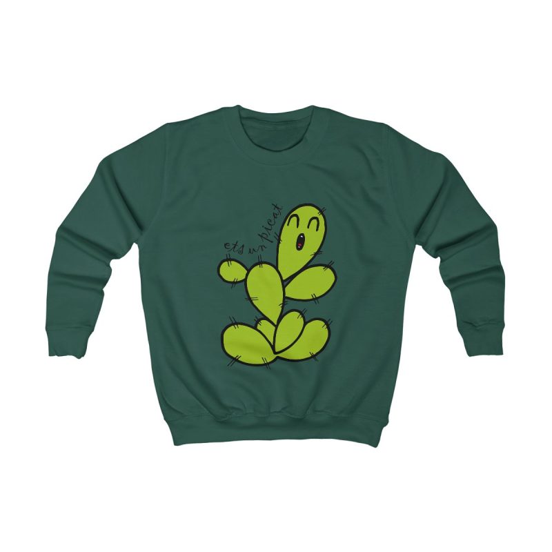 Sudadera infantil - Verde botella - Camiseta «Ets un picat» – Figuera de moro