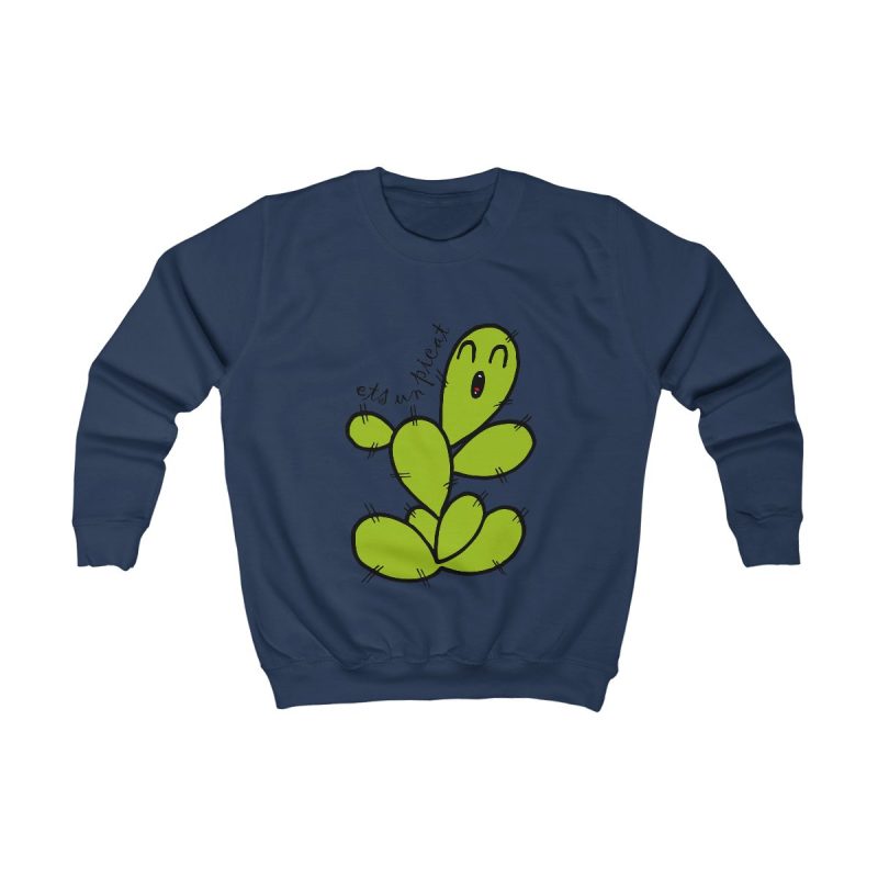 Sudadera infantil - Azul marino Oxford - Camiseta «Ets un picat» – Figuera de moro