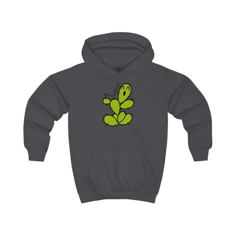 Sudadera con capucha infantil - Gris marengo - Camiseta «Ets un picat» – Figuera de moro