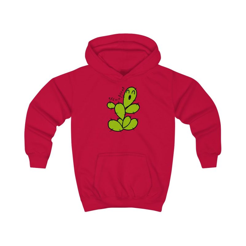 Sudadera con capucha infantil - Rojo fuego - Camiseta «Ets un picat» – Figuera de moro