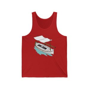 Camiseta de tirantes - Rojo - Llaüt il·lustrat