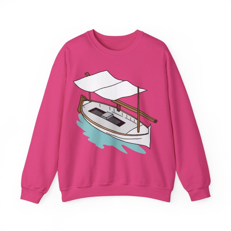 Sudadera cuello redondo - Fucsia intenso - Llaüt il·lustrat
