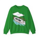 Sudadera cuello redondo - Verde irlandes - Llaüt il·lustrat Sudadera cuello redondo - Verde irlandes - Llaüt il·lustrat