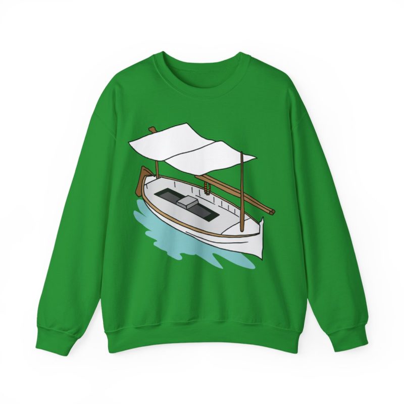 Sudadera cuello redondo - Verde irlandes - Llaüt il·lustrat