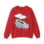 Sudadera cuello redondo - Rojo - Llaüt il·lustrat Sudadera cuello redondo - Rojo - Llaüt il·lustrat