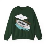 Sudadera cuello redondo - Verde bosque - Llaüt il·lustrat Sudadera cuello redondo - Verde bosque - Llaüt il·lustrat