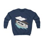 Sudadera infantil - Azul marino Oxford - Llaüt il·lustrat