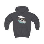 Sudadera con capucha infantil - Gris marengo - Llaüt il·lustrat Sudadera con capucha infantil - Gris marengo - Llaüt il·lustrat