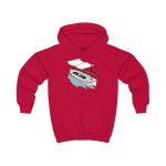 Sudadera con capucha infantil - Rojo fuego - Llaüt il·lustrat Sudadera con capucha infantil - Rojo fuego - Llaüt il·lustrat