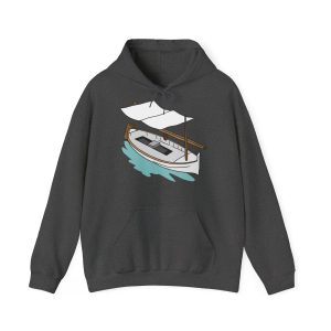 Sudadera con capucha - Gris oscuro jaspeado - Llaüt il·lustrat