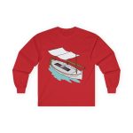 Camiseta manga larga - Rojo - Llaüt il·lustrat
