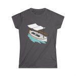 Camiseta mujer Softstyle - Gris marengo - Llaüt il·lustrat