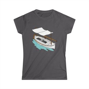 Camiseta mujer Softstyle - Gris marengo - Llaüt il·lustrat