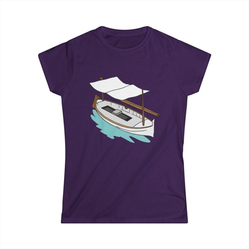 Camiseta mujer Softstyle - Morado - Llaüt il·lustrat