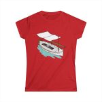 Camiseta mujer Softstyle - Rojo - Llaüt il·lustrat
