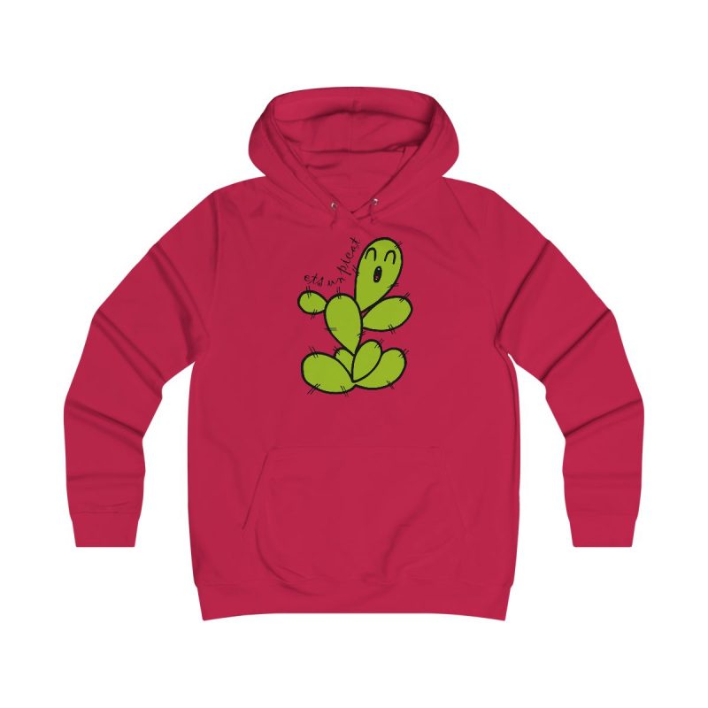 Sudadera universitaria mujer - Rojo fuego - Camiseta «Ets un picat» – Figuera de moro