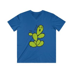Camiseta hombre entallada cuello de pico - Azul royal - Camiseta «Ets un picat» – Figuera de moro
