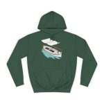 Sudadera universitaria - Verde botella - Llaüt il·lustrat