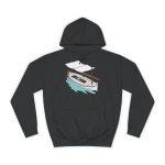 Sudadera universitaria - Negro azabache - Llaüt il·lustrat