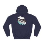 Sudadera universitaria - Azul marino Oxford - Llaüt il·lustrat