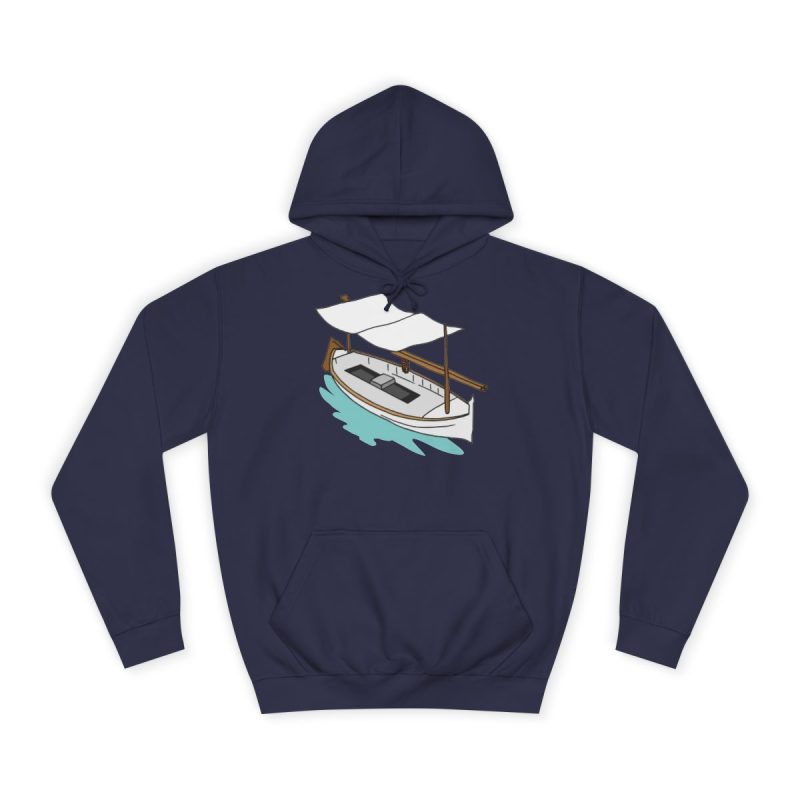 Sudadera universitaria - Azul marino Oxford - Llaüt il·lustrat