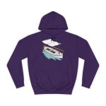 Sudadera universitaria - Morado - Llaüt il·lustrat