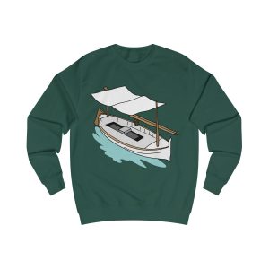 Sudadera clasica - Verde botella - Llaüt il·lustrat