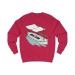 Sudadera clasica - Rojo fuego - Llaüt il·lustrat