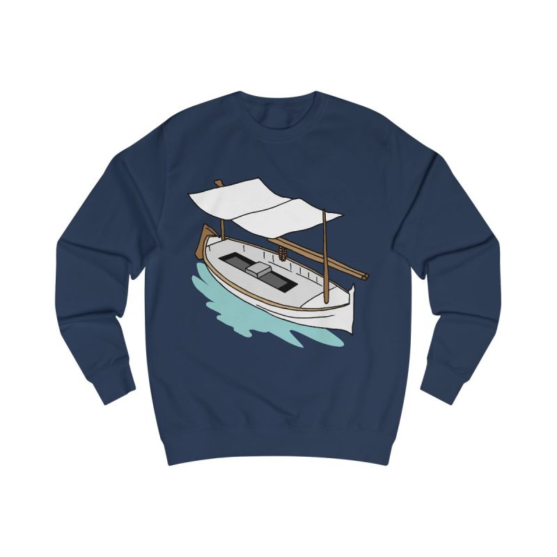 Sudadera clasica - Azul marino Oxford - Llaüt il·lustrat