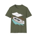 Camiseta Softstyle - Verde militar - Llaüt il·lustrat