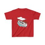 Camiseta infantil algodon grueso - Rojo - Llaüt il·lustrat Camiseta infantil algodon grueso - Rojo - Llaüt il·lustrat