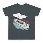 Camiseta hombre punto liso - Gris oscuro - Llaüt il·lustrat