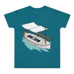 Camiseta hombre punto liso - Azul diva - Llaüt il·lustrat