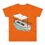 Camiseta hombre punto liso - Naranja - Llaüt il·lustrat
