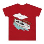 Camiseta hombre punto liso - Rojo - Llaüt il·lustrat